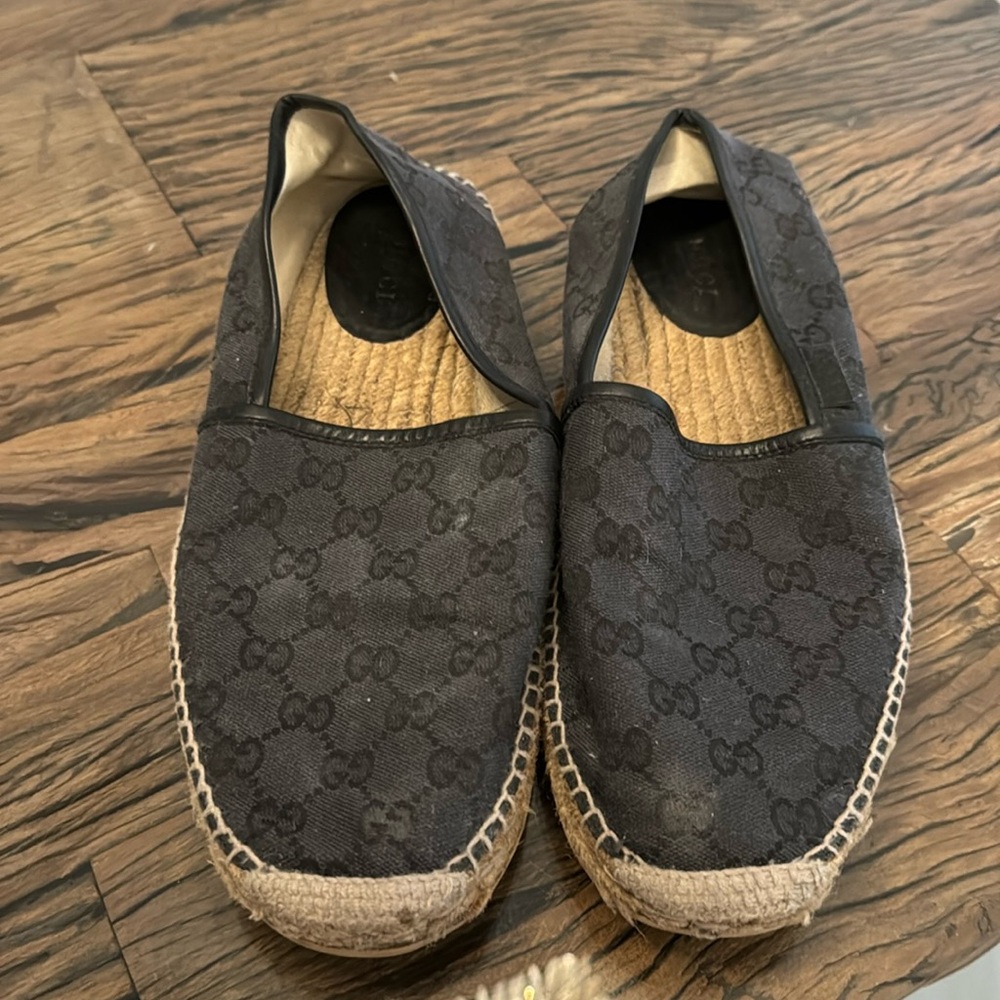 Gucci navy men espadrilles size 10